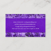 パープルエレガントシーケンスグリッターパターン 名刺 (裏面)