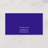 パープルエレガントステージグランドピアノミュージシャン 名刺 (裏面)