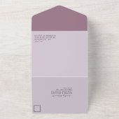 パープルエレガントズの後結婚で幸せ オールインワン招待状 (外側)