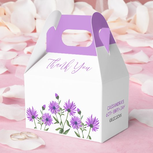 パープルエレガントゼランセムフローラありがとう フェイバーボックス (ウェディング)