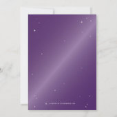 パープルエレガントダイヤモンドスパイダーウェブハローウィンパーティ 招待状 (裏面)