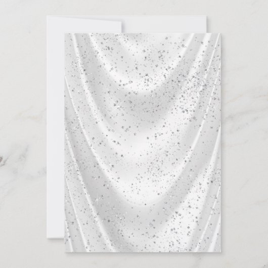 パープルエレガントダイヤモンドパールガーリーベビーシャワー 招待状 (裏面)