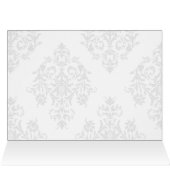 パープルエレガントダマスコテーブルのシーティングカード (内部横(上))