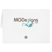 パープルエレガントダマスコテーブルのシーティングカード (裏面横)