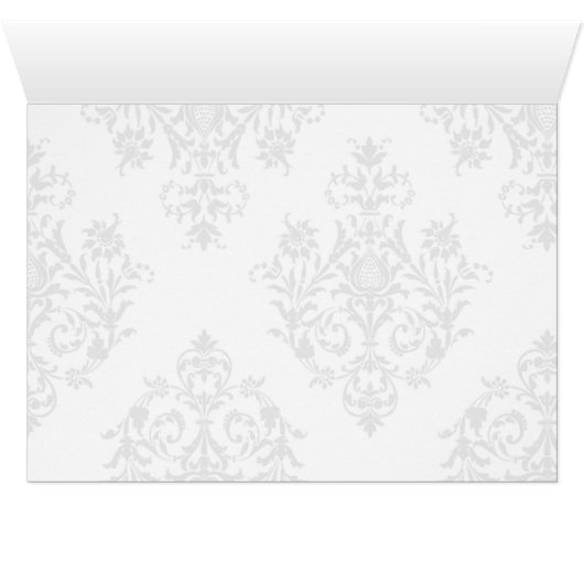 パープルエレガントダマスコテーブルのシーティングカード (内部横(下))