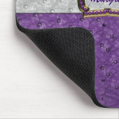 パープルエレガントダリッヒ革ルックマウスパッド マウスパッド (コーナー)