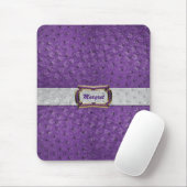 パープルエレガントダリッヒ革ルックマウスパッド マウスパッド (マウス)