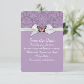 パープルエレガントチューダーダマスク日付を保存 セーブザデート (スタンド正面)