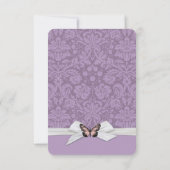 パープルエレガントチューダーダマスク日付を保存 セーブザデート (裏面)