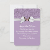 パープルエレガントチューダーダマスク日付を保存 セーブザデート (正面)