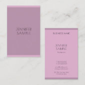 パープルエレガントテンプレートシンプルミニマモダンリスト 名刺 (正面/裏面)