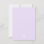 パープルエレガントデイジー春誕生日 招待状 (裏面)