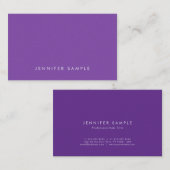 パープルエレガントデザインモダンパールフィニッシュラグジュアリー 名刺 (正面/裏面)
