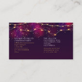 パープルエレガントネオンホリーパーソナライズされたクリスマス エンクロージャーカード (正面)