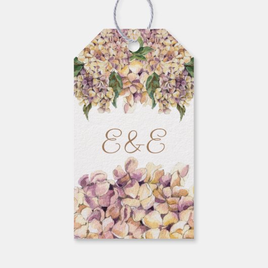 パープルエレガントハイ素朴ジゲアメッセージカード ギフトタグ (裏面)