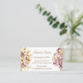 パープルエレガントハイ素朴ダニアRSVPカード プレイスカード (スタンド正面)