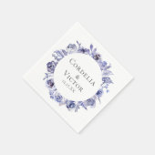 パープルエレガントバラフローラ冬夕べ結婚ズ スタンダードカクテルナプキン (角)