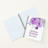 パープルエレガントバラ素晴らし先生 ノートブック (内部)