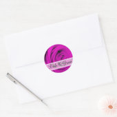 パープルエレガントバラ結婚式用シール ラウンドシール (封筒)