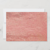 パープルエレガントバラ金ゴールドフローラジオメト結婚リ セーブザデート (裏面)