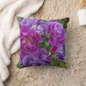 パープルエレガントバラ開花フローラ アウトドアクッション (ブランケット)
