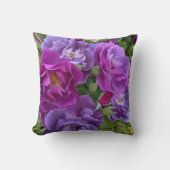 パープルエレガントバラ開花フローラ アウトドアクッション (正面)