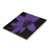 パープルエレガントヒマワリフローラアート タイル (側面)