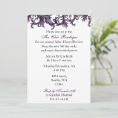 パープルエレガントビジネスパーティの招待状 招待状 (スタンド正面)