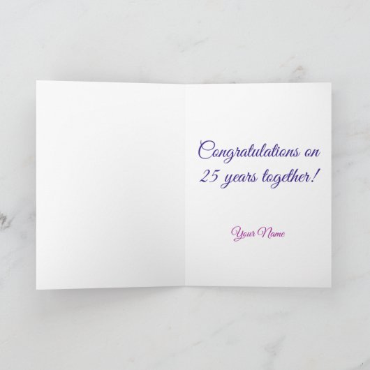 パープルエレガントピンクリース25周年記念 カード (内部)