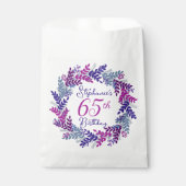 パープルエレガントピンクリース65誕生日 フェイバーバッグ (正面)