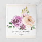 パープルエレガントピーチウォーターバラ プレイスカード (外部開封)
