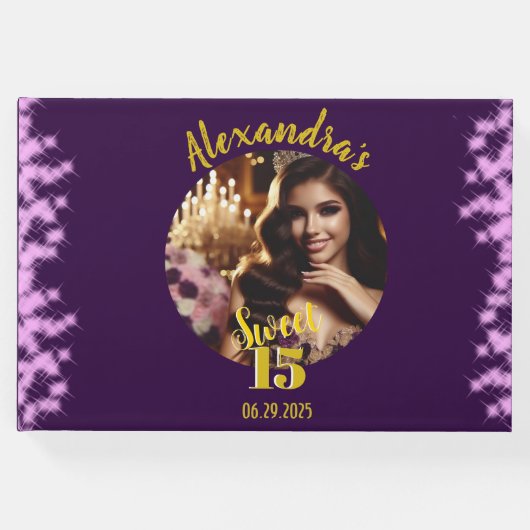 パープルエレガントフェアユタレプリンセス写真スペインの ゲストブック (正面)