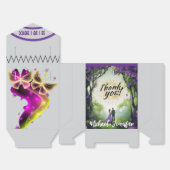 パープルエレガントフォレストカスタムウェディングカスタムフローラ フェイバーボックス (見開き)