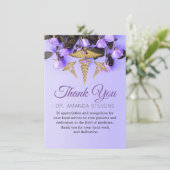 パープルエレガントフラワーズドクターサンキューカード サンキューカード (スタンド正面)