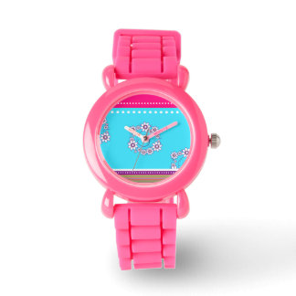 パープルエレガントフラワーデザインウォッチ 腕時計