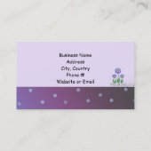 パープルエレガントフラワービジネスデザイン 名刺 (裏面)