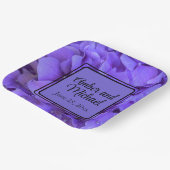 パープルエレガントフローラアジサイ・ラベンダー薄紫 ペーパープレート (傾斜あり)