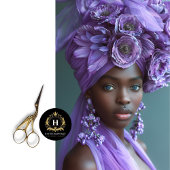 パープルエレガントフローラアフリカ系アメリカ人デコパージュ 薄葉紙