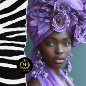 パープルエレガントフローラアフリカ系アメリカ人デコパージュ 薄葉紙