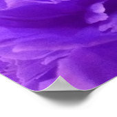 パープルエレガントフローラアート ポスター (角)