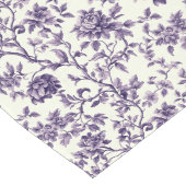 パープルエレガントフローラアート ロングテーブルランナー (コーナー)