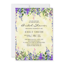 パープルエレガントフローライエローブライダルシャワー