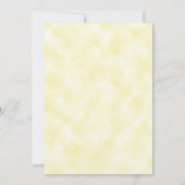 パープルエレガントフローライエローブライダルシャワー 招待状 (裏面)