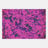 パープルエレガントフローラガーデン ラッピングペーパーシート (正面3)