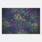 パープルエレガントフローラガーデン ラッピングペーパーシート (正面)