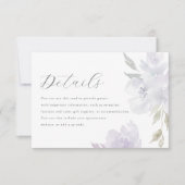 パープルエレガントフローラキンセアニェラゲスト詳細 出欠カード (正面)