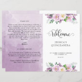 パープルエレガントフローラキンセアニラ歓迎プログラム (正面/裏面)