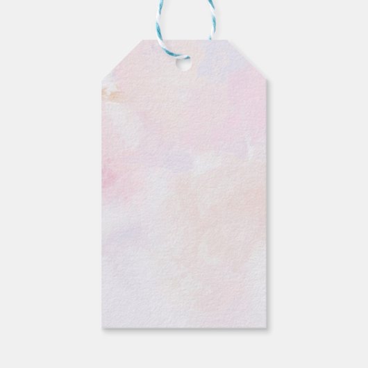 パープルエレガントフローラクインセアニラパーティー ギフトタグ (裏面)