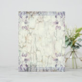 パープルエレガントフローラスクラップブック紙 (スタンド正面)