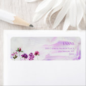 パープルエレガントフローラステム住所 シール (インサイチュ)